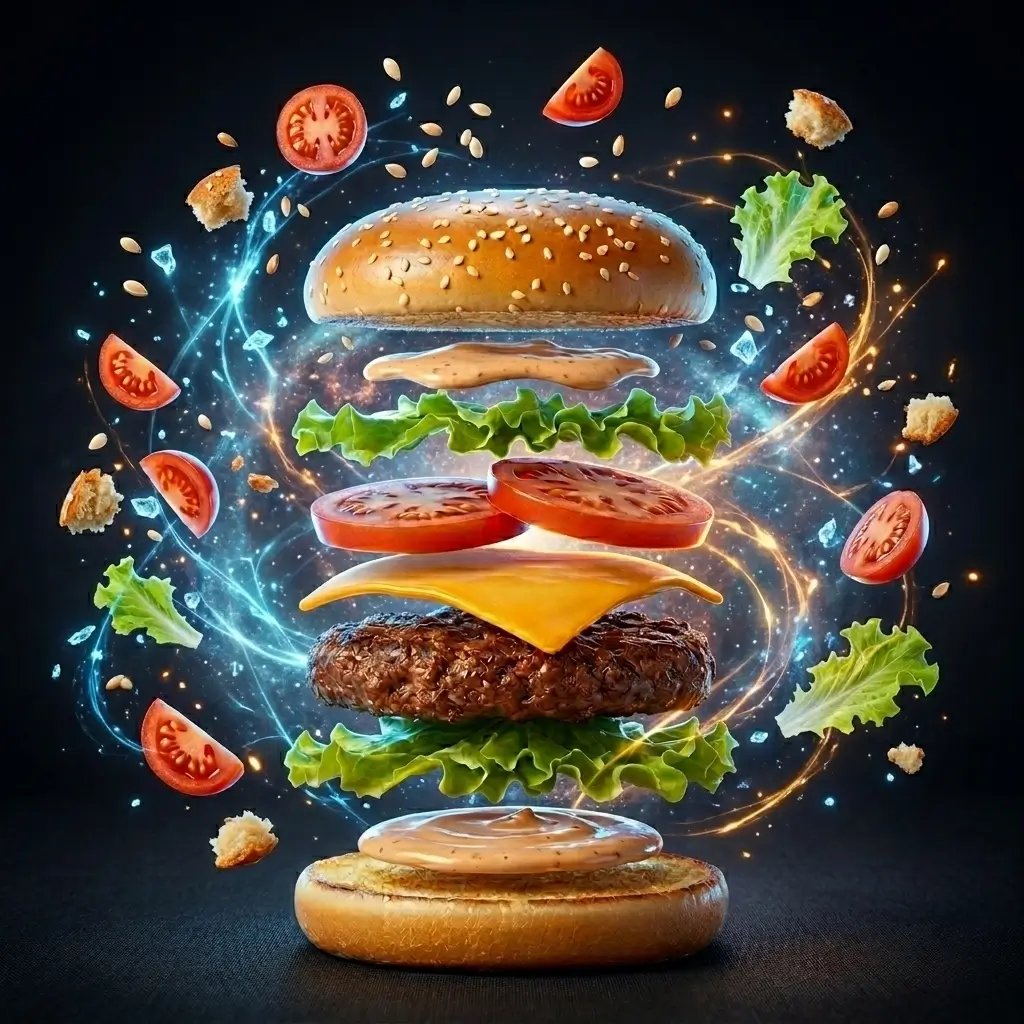 Diseño Hamburguesa con IA
